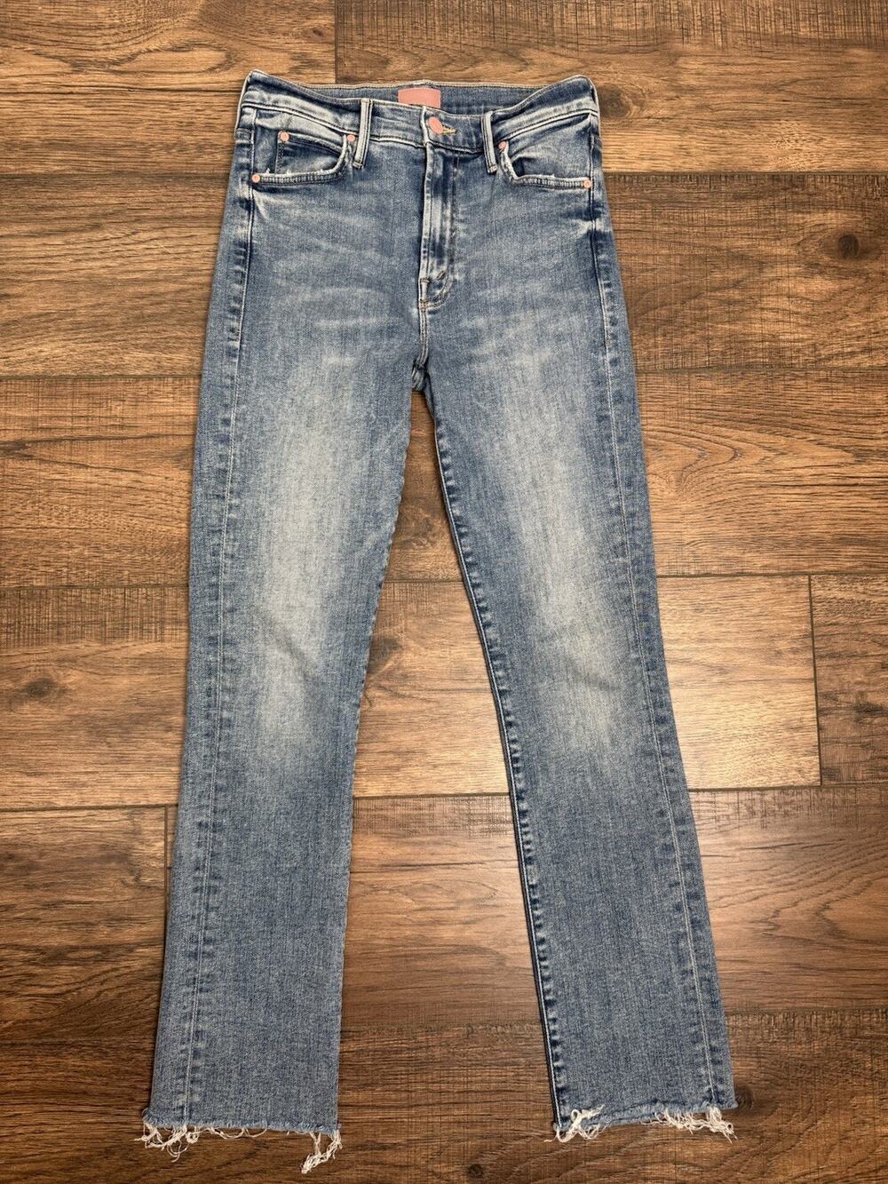 Mother Denim The Rascal Ankle Fray Jeans Bonfire Lightning Women's size 26